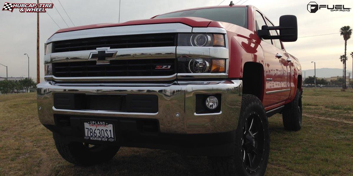 vehicle gallery/chevrolet silverado fuel maverick d538 0X0  Black & Milled wheels and rims